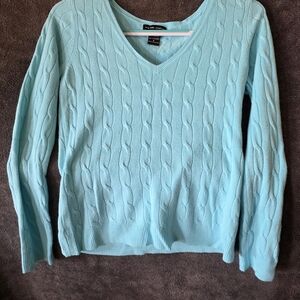 New York & Company V-Neck Sweater - Light Blue